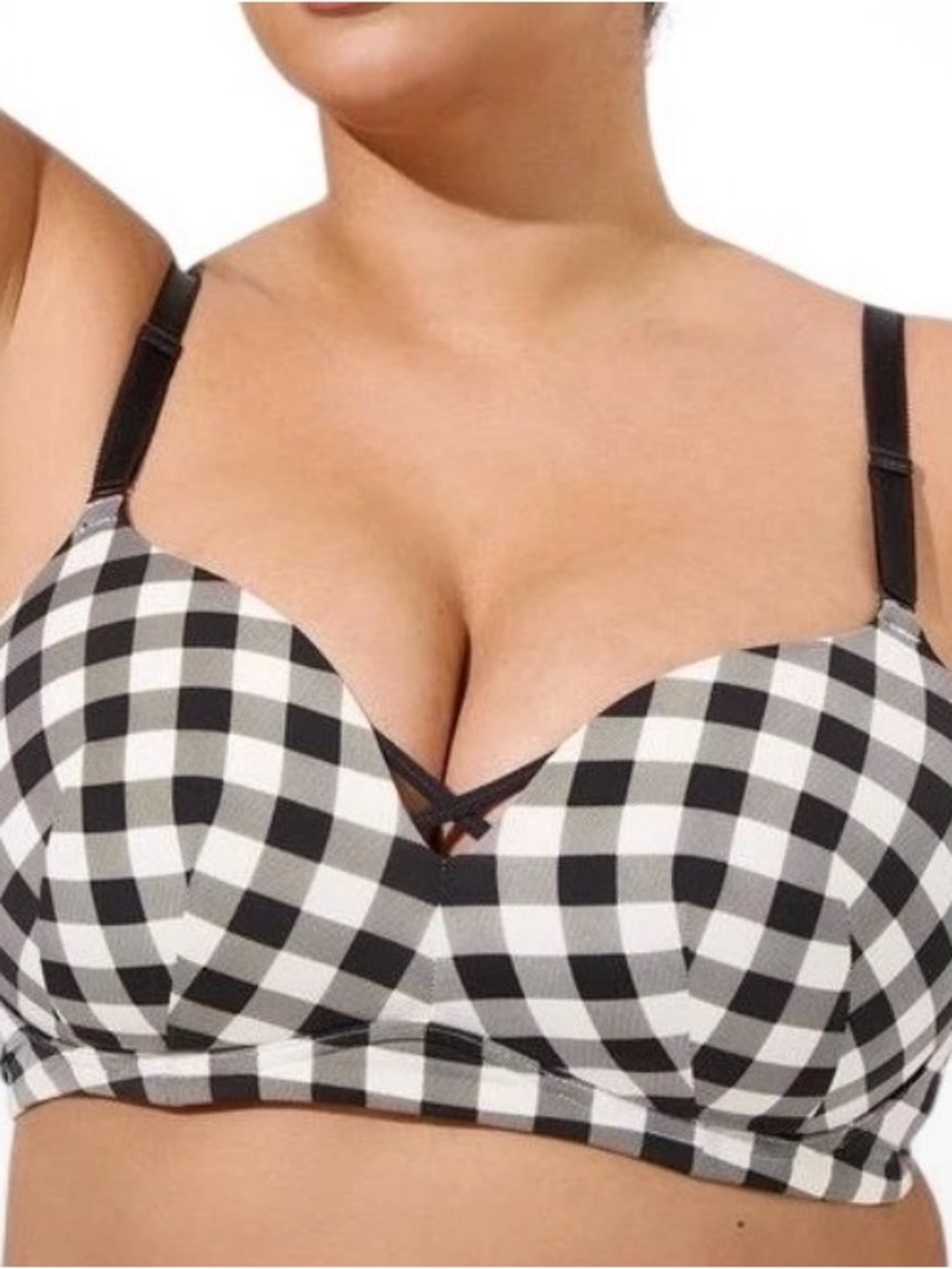 Torrid NWT Women’s Black & White Wirefree SupportGingham Bra - Plus Size 48D